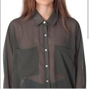 American Apparel Chiffon Blouse